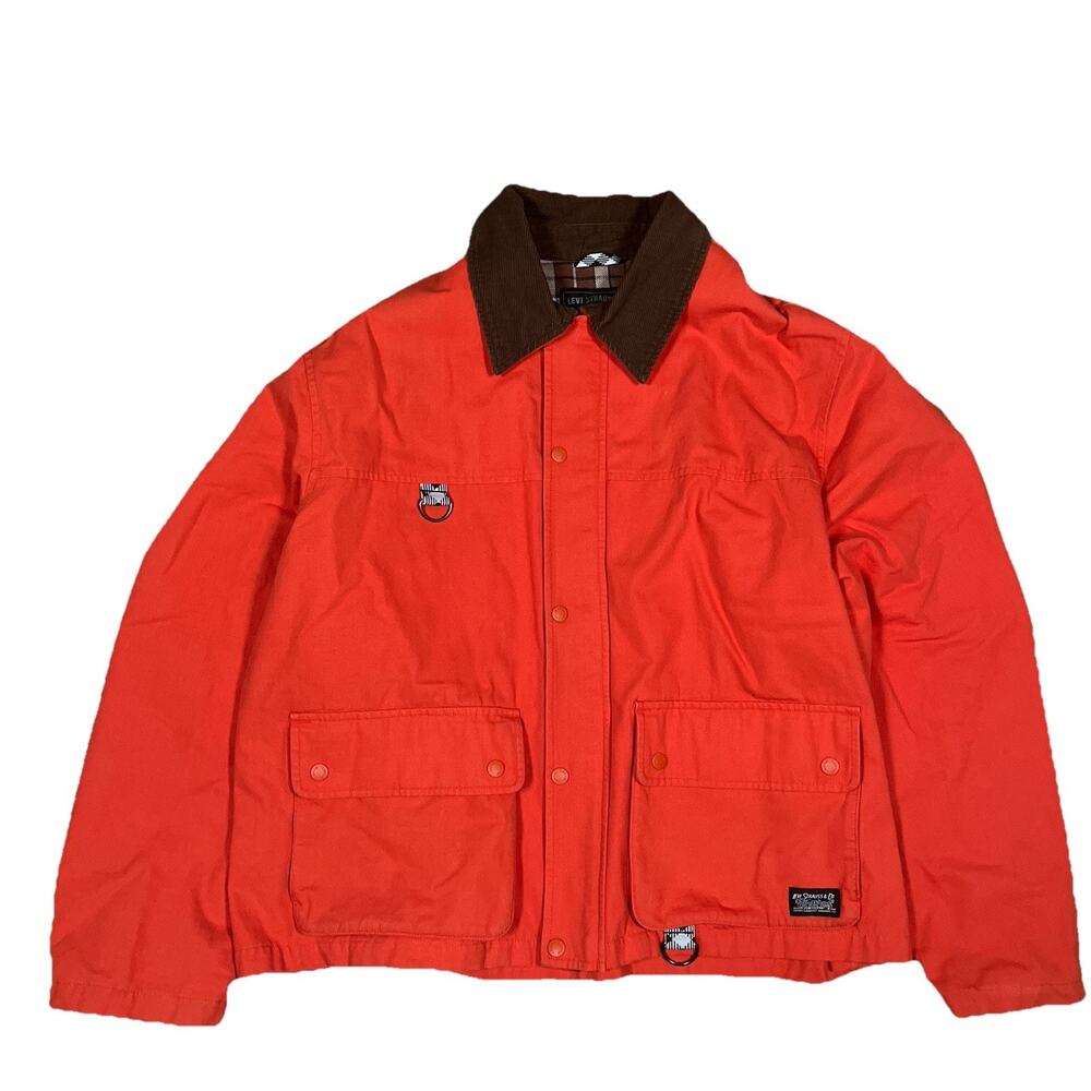 Levis Panhandle Men’s Trucker Jacket Zip Up Orange Size XL MSRP $128